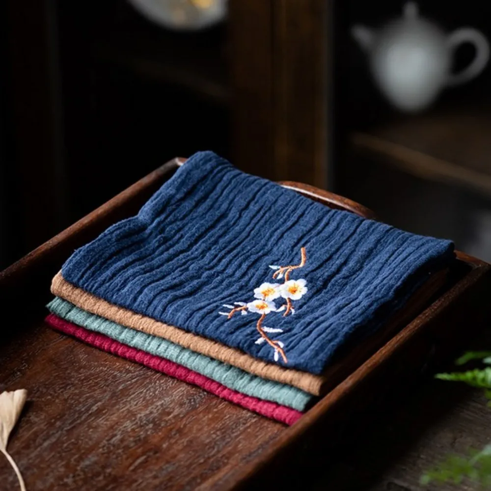 

Прочная хлопковая чайная ткань с вышивкой, легко моющаяся тряпка для чистки, ультра-мягкие легкие чайные полотенца из хлопка и льна