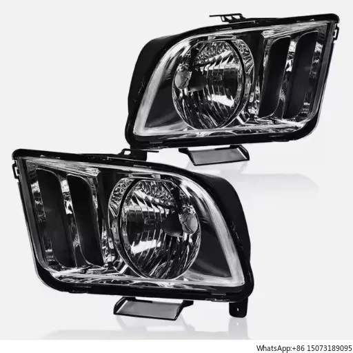Clear Illumination Black Housing for  2005-2009 Easy Installation High Visibility Headlight