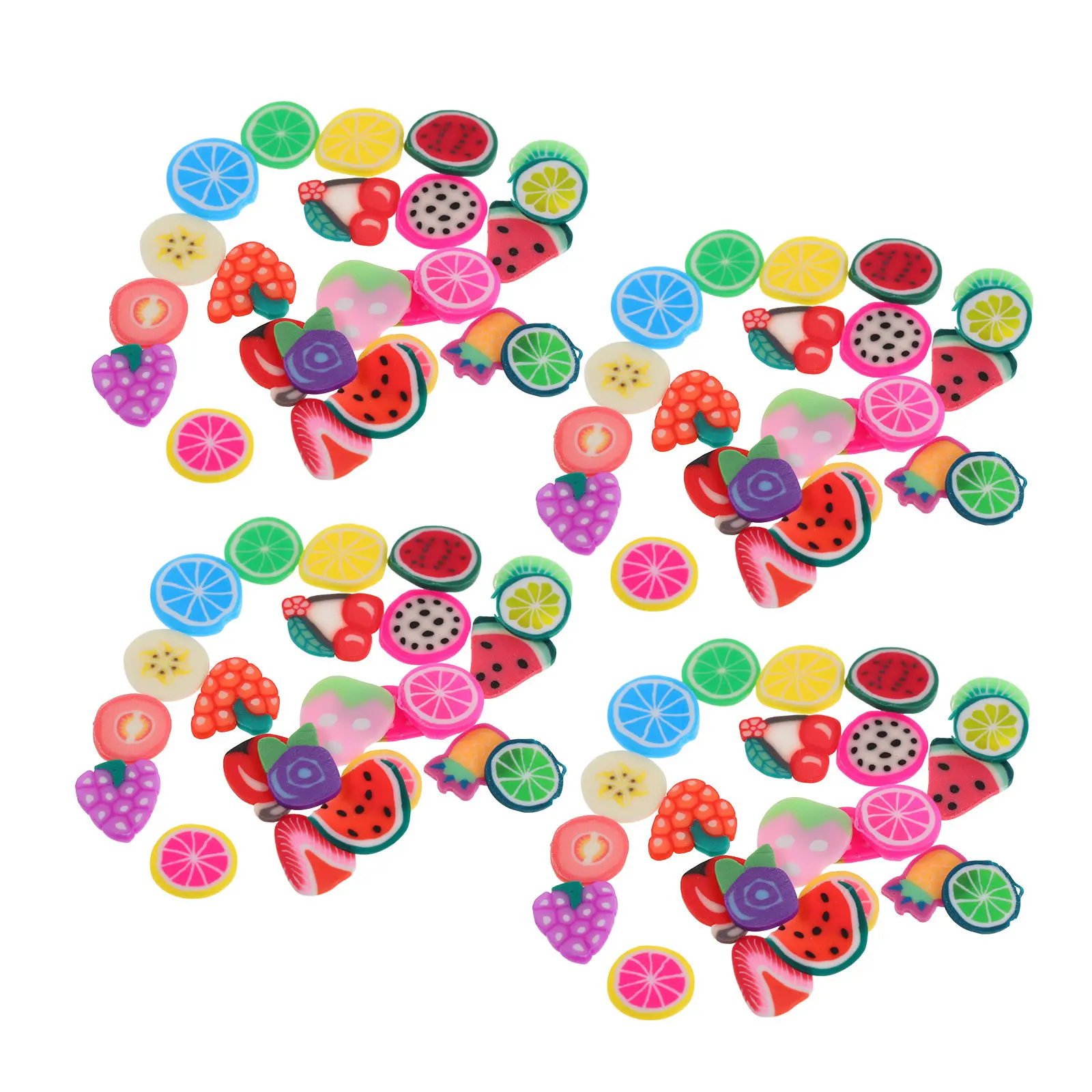 24 Grids Fruit Polymer Clay Slices Soft Clay Nail Art Decoration DIY Manicure Lip Gloss Cellphone Craft Supplies Nail
