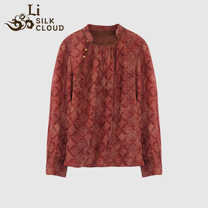 LI SILK CLOUD xiangyunsha T-Shirt - Short Sleeves, Breathable Fabric, Casual Wear  Guangdong Gauze