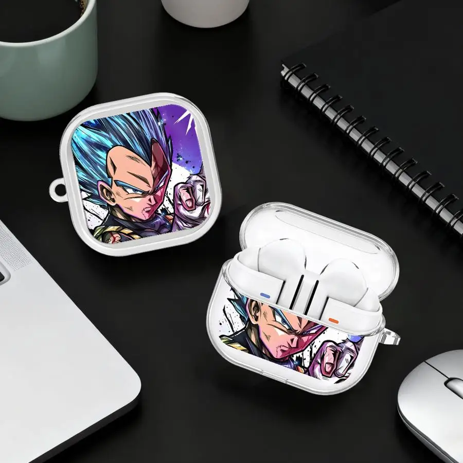 

Clear Earphone Cases Cover With Hook Case For Samsung Galaxy Buds 3Pro 4Pro Live 3 FE 2Pro 2 4 Pro Master Roshi V-Vegeta