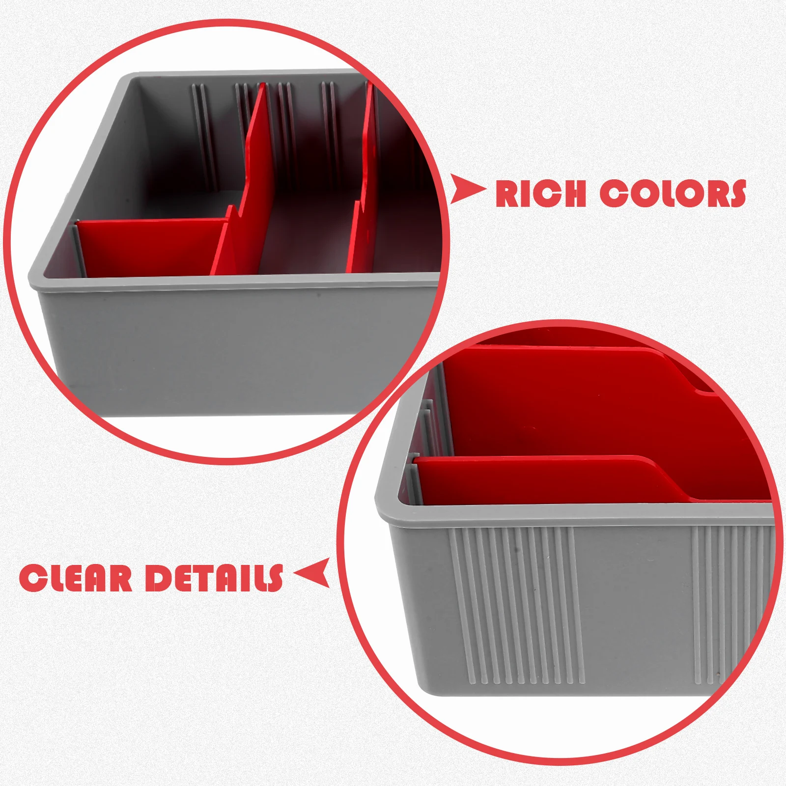 

2pcs Five-Grid Cash Drawer Organizer For Office Shop Multi Compartments Storage Box Cash Register Insert Tray Money Storage