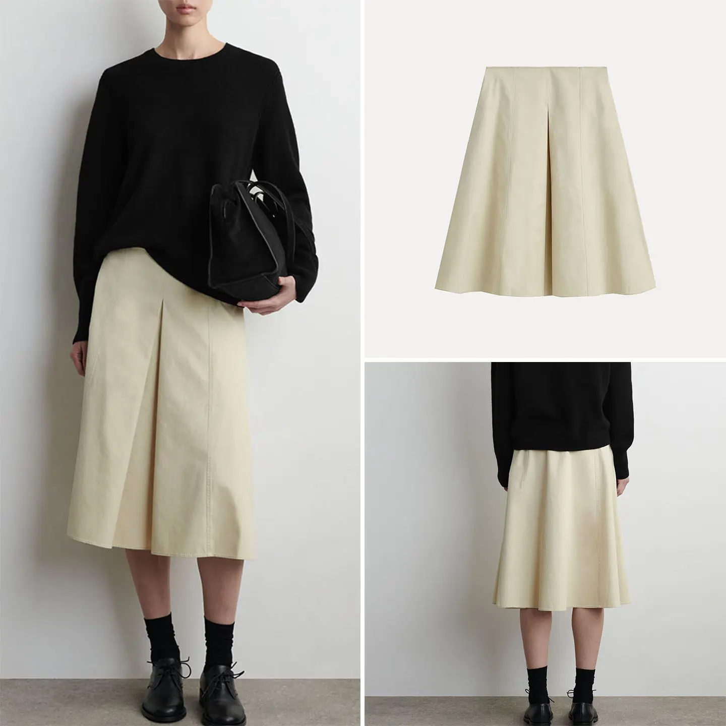 

Elegant High Waist Midi Skirt Standard Fit Commuter Style Women's Fashion 2026 New Summer Collection ZADATA Brand