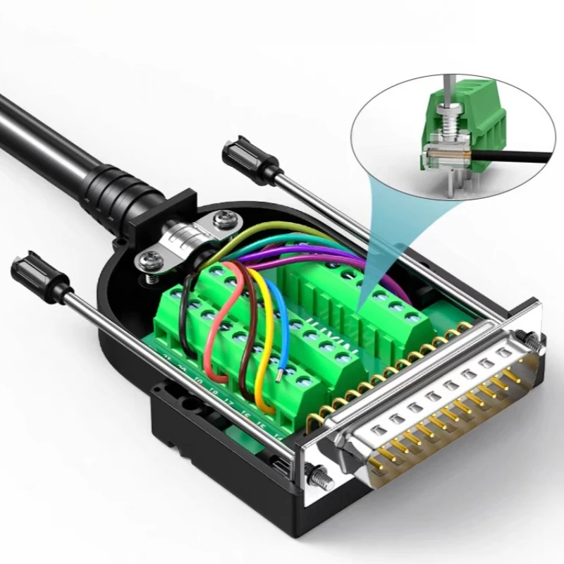 DB25 25pin Adapter RS232 Serial Signals Terminal Module Interface Converter To Terminal DB25 Connector Male Female D sub