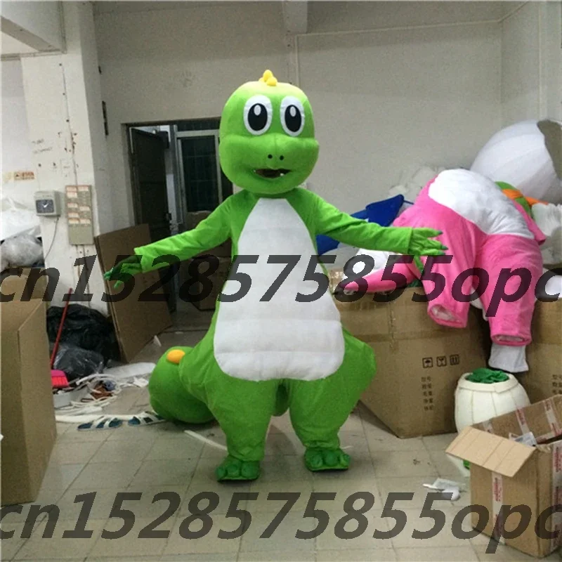 Green Dinosaur Mascot Costume Cartoon Anime Dinosaurs Mascotter Cosplay Scaramouche Mask Party Halloween Carnival Costumes Adult