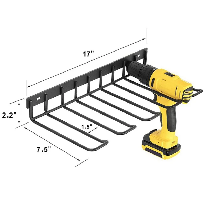 AC88-Wall-Mounted Tool Storage Rack Electric Drill Rack Wrench Tool Workshop Screwdriver Storage Rack