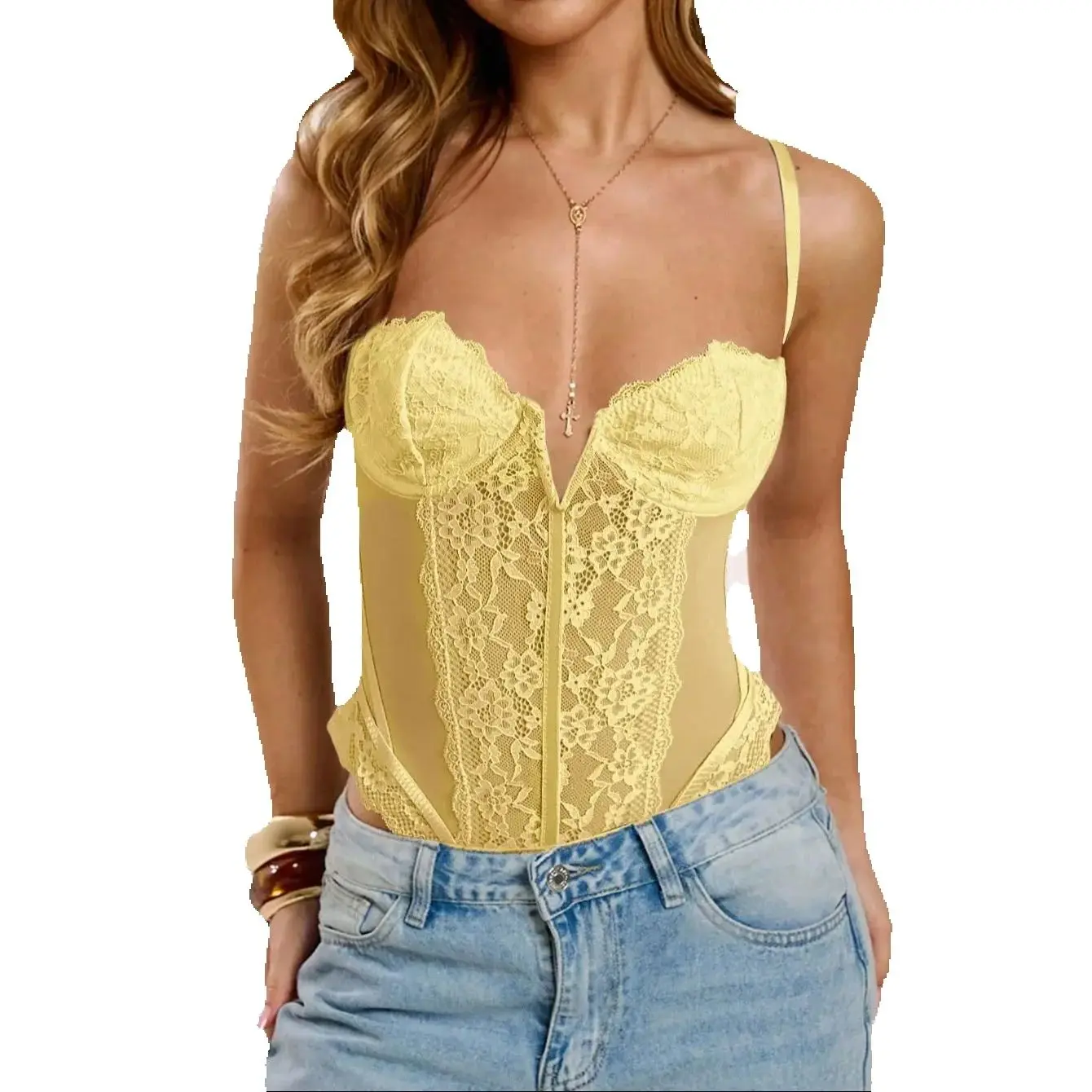 

Sleeveless Lace Mesh Bodysuit Women Slim Bodyshaper Camisole Jumpsuit Sexy Lingеrie Fashion One Piece Shapewear Underwear Summe