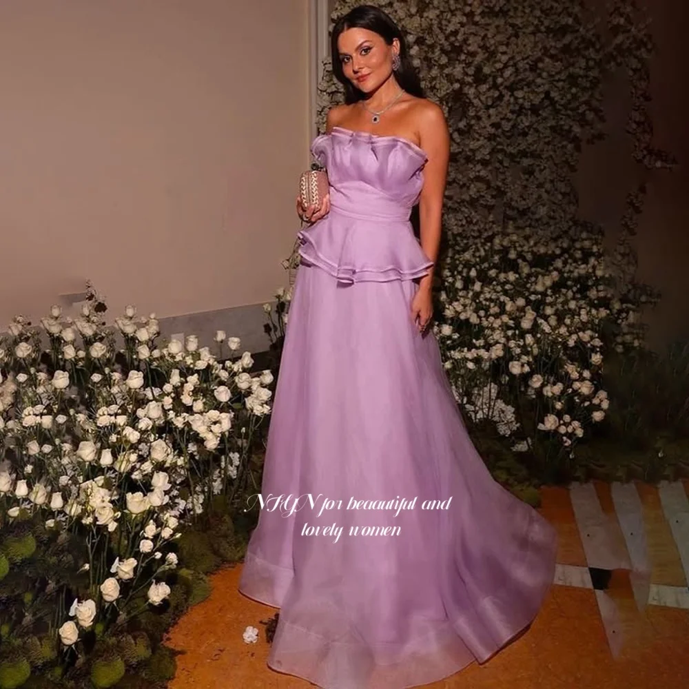 Sukienka bez ramiączek NFYN, sukienka na studniówkę w kształcie litery A z plisami, sukienka wieczorowa dla kobiet, odpowiednia na formalne okazje, możliwość personalizacji.