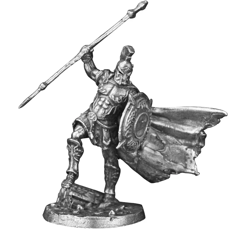 Metal antigo guerreiro grego soldado modelo figuras de ação brinquedos peças de jogo de tabuleiro militar desktop ornamento em miniatura acessórios