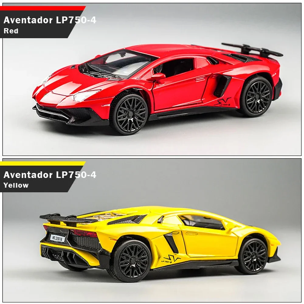 1:32 Lamborghini Aventador LP750-4 LP770-4 Metal Diecast Alloy Kids Toy Cars Models Trucks For Boys Toys Vehicles Collection