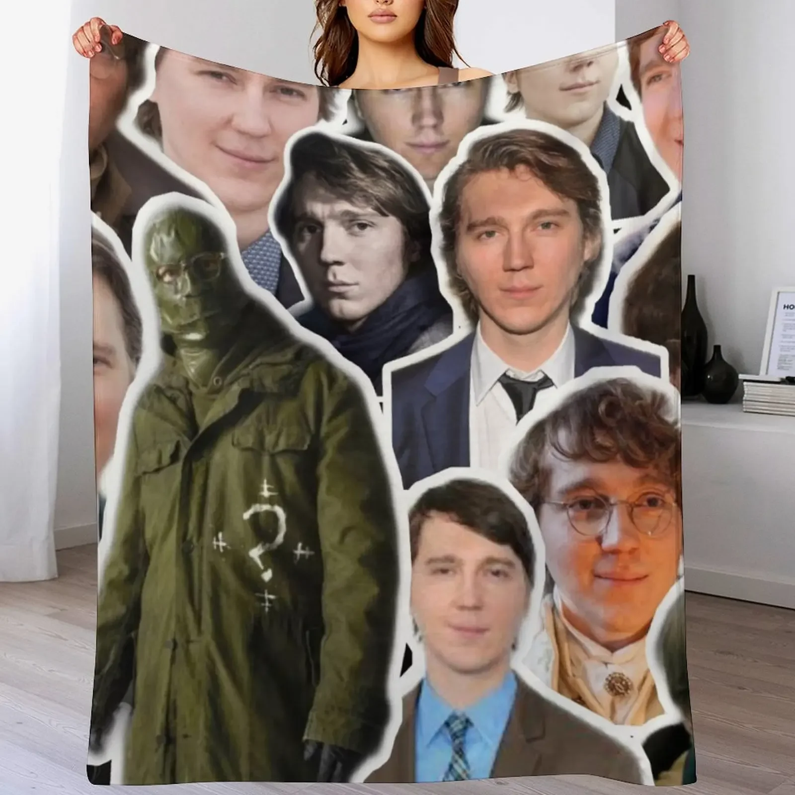 

I love paul dano photo collage Throw Blanket Decoratives Bed Giant Sofa Custom Blankets