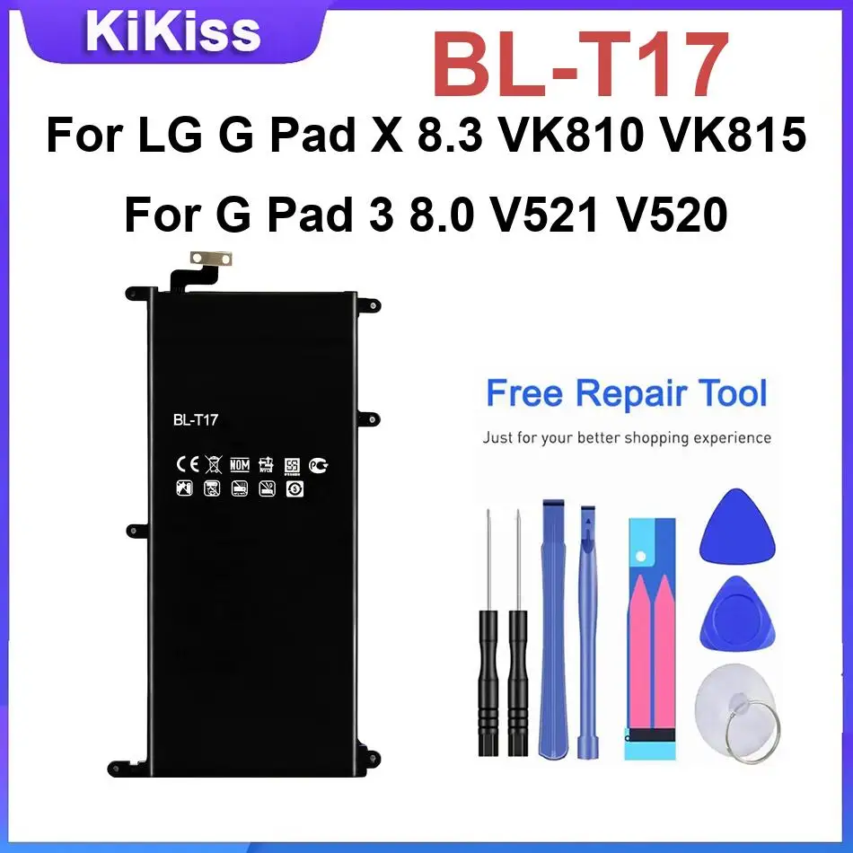 Tablet Battery BL-T17 For LG G PAD X 8.3 VK815 VK810 V520 V522 Li-ion Polymer Batteries