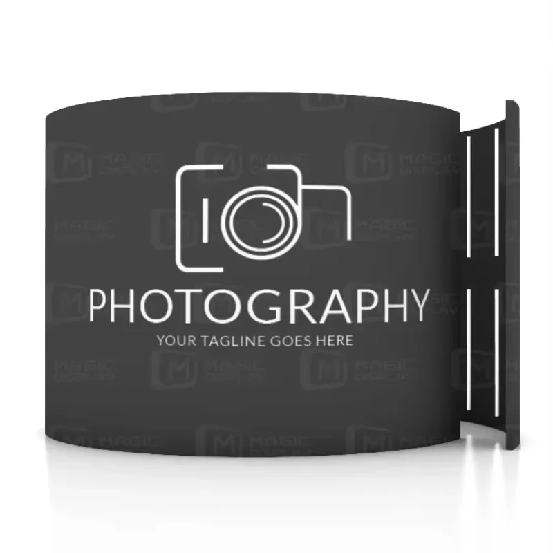 

Custom Printed Pillowcase Tension Fabric Backdrop 360 Photo Booth Enclosure All Black Photography Background