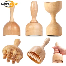 1Pcs Wooden Handheld Massage Cup Wooden Swedish Cup Anti-Cellulite Massage Tool Wood Therapy Trigger Point Release for Men Women