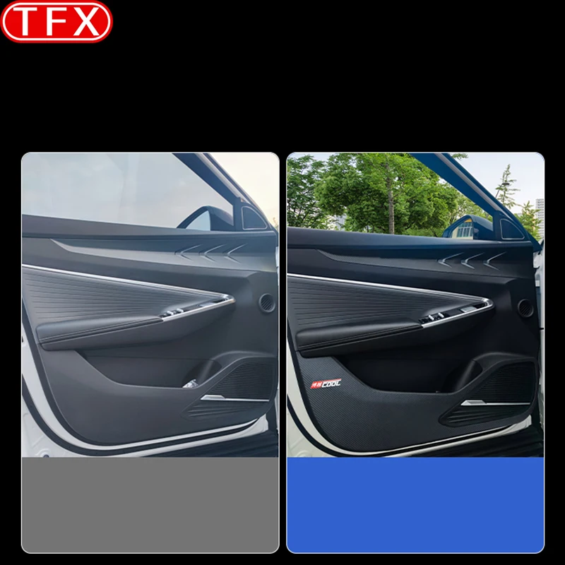 For Geely Cityray 2024 2025 Car Styling Leather Door Anti Kick Pad Protection Side Edge Film Protector Stickers Auto Accessories