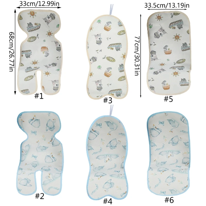 Cojín para cochecito bebé, forro para asiento, cojín almohadilla enfriamiento para asiento bebé