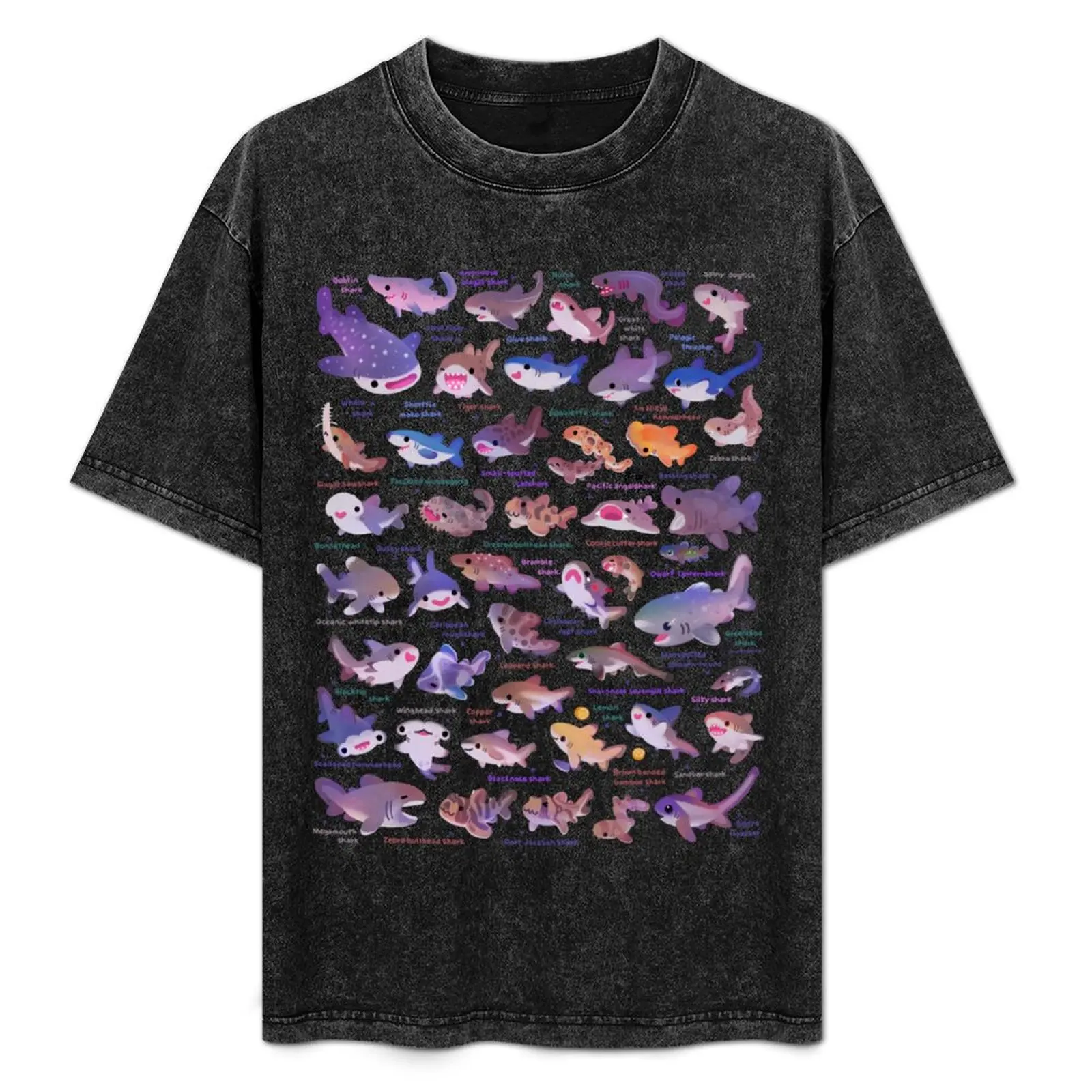 

Shark day2 - name or bright bg version T-Shirt No Iron Casual Short Sleeve Top