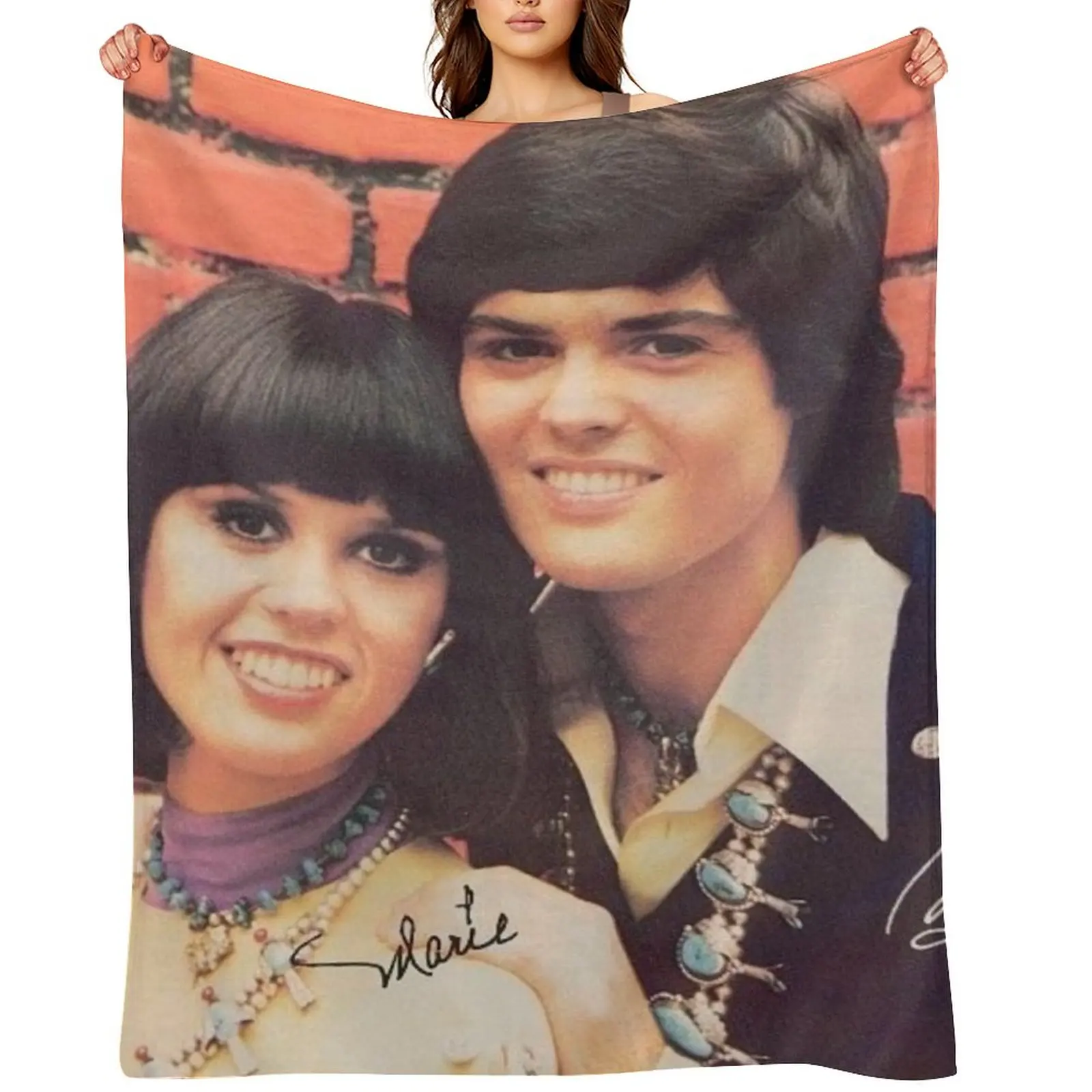 

Donny and Marie Osmond Young Throw Blanket Thermal Baby funny gift halloween Blankets