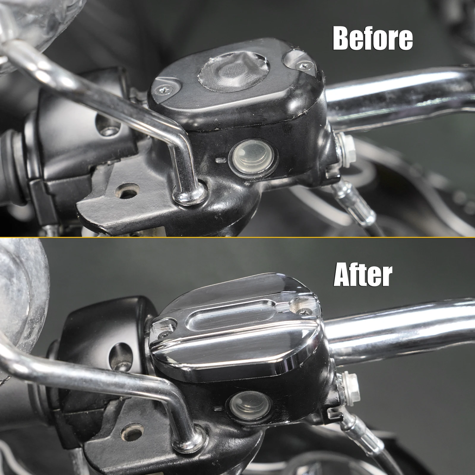 Motorcycle Brake Master Cylinder Lid Cover for Harley Sportster 1200 Superlow XL1200T 14-20 1200 Forty Eight XL1200X 48 10-22