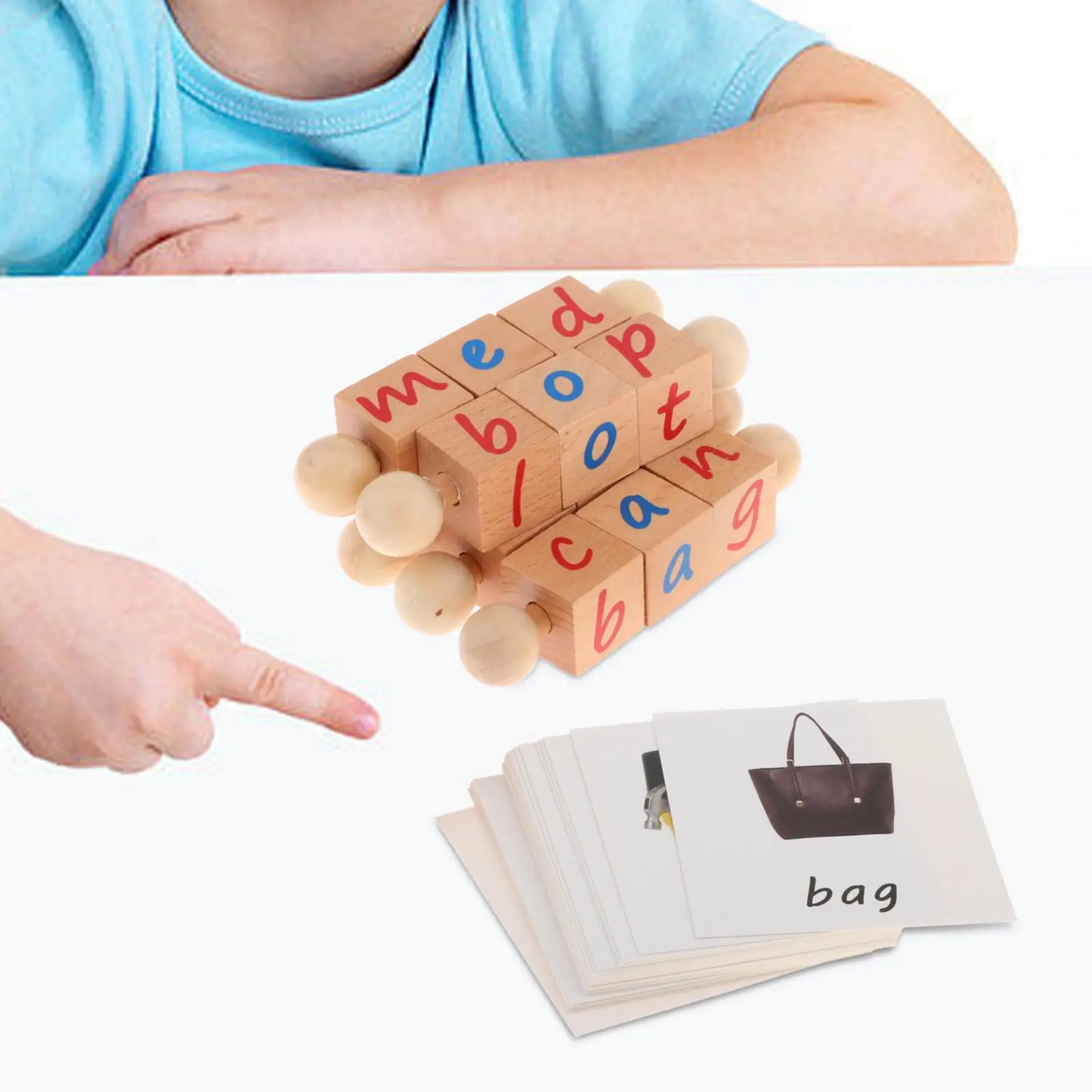 Blocs de lecture en bois, jeux d'orthographe, cartes Flash, Puzzle Alphabet, apprentissage précoce, mots de vue, lecture pour garçons et filles, maternelle