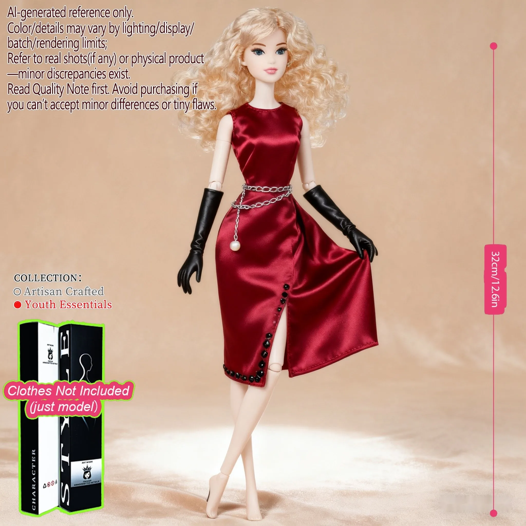 1/6 Scale Posable Supermodel BJD Doll Collectible Toy Delicate Features Smooth Skin Premium Gift No Clothes