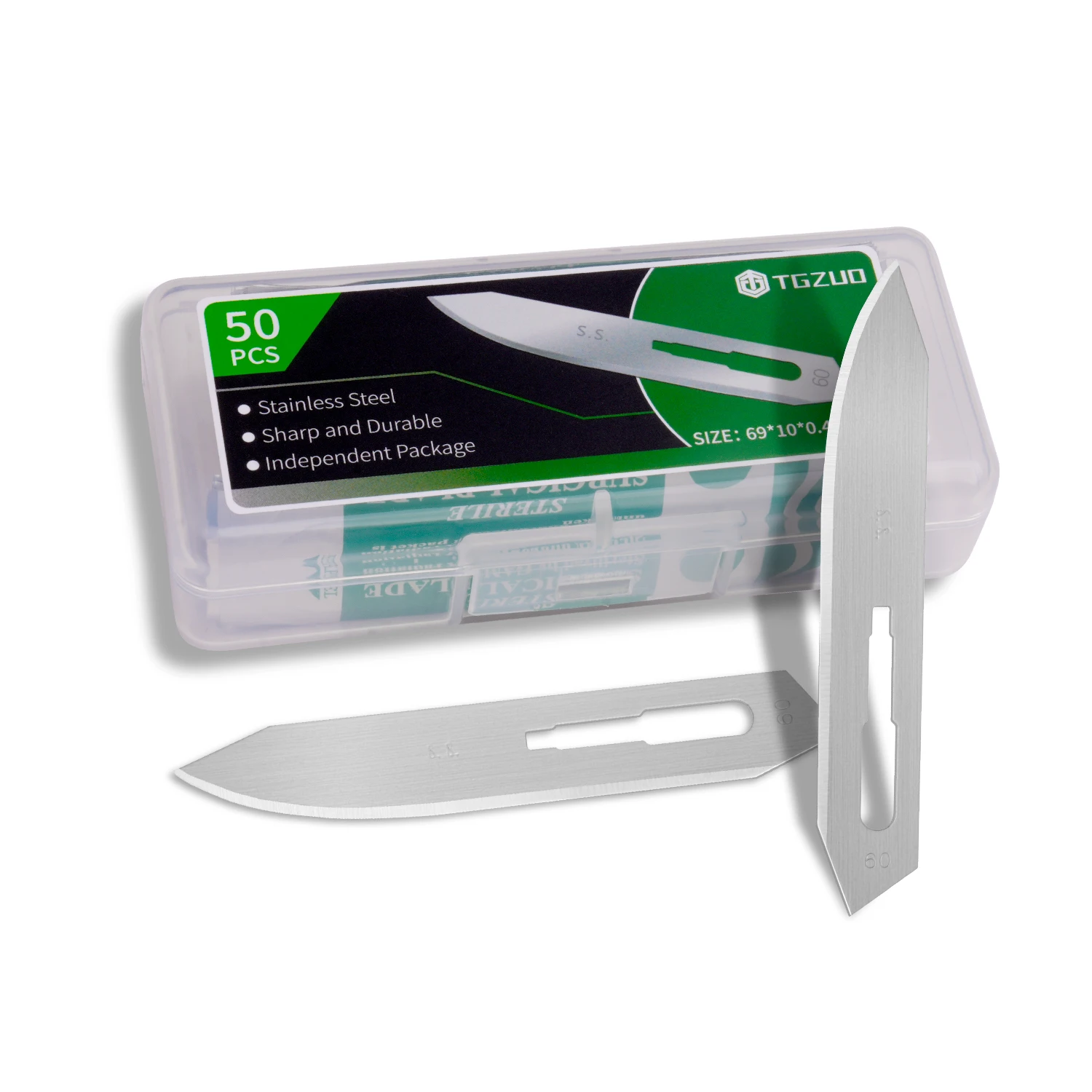 

Лезвия из нержавеющей стали 0,4 мм, в индивидуальной упаковке, 50 шт.