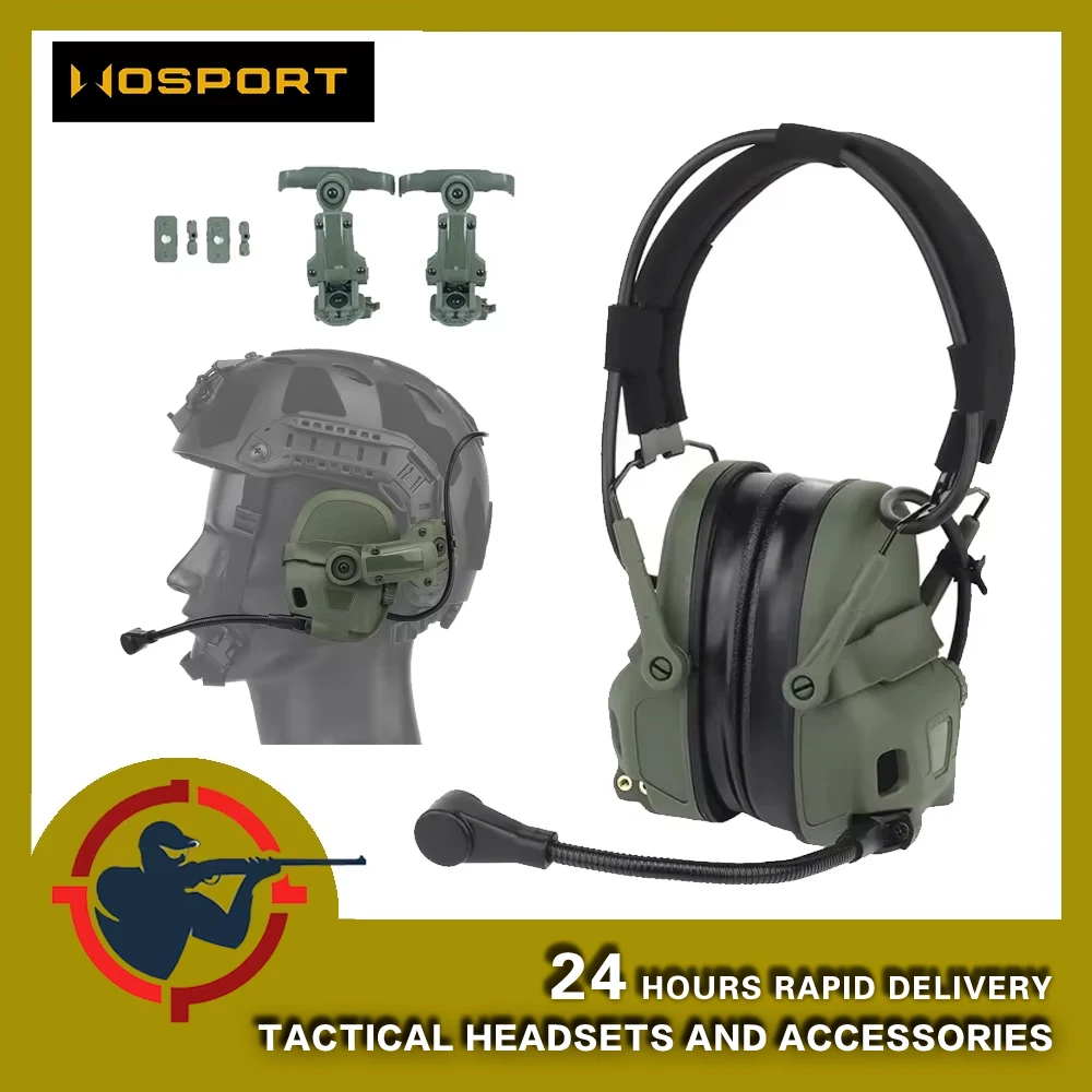 HD-17 GEN 6 Tactical Earphones Shooting Sound Pickup And Noise Reduction Earphones FAST/Wendy Helmet Dual-purpose Earphones