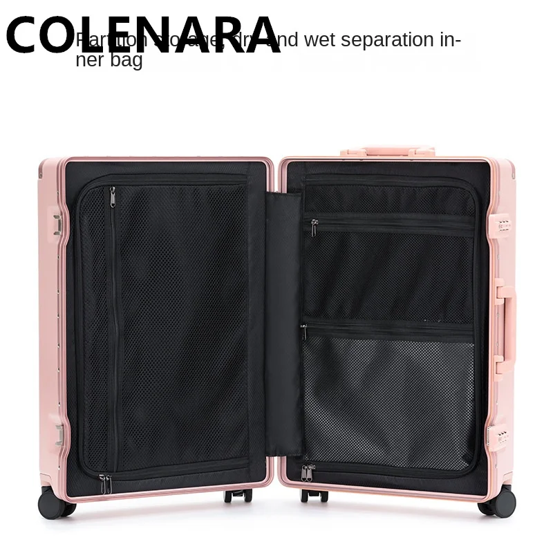 Colenara Hoogwaardige 20-Inch Koffer 24 "Pc Trolley Case 26" Koffer Dames Instapdoos Met Wielen Rollende Bagage