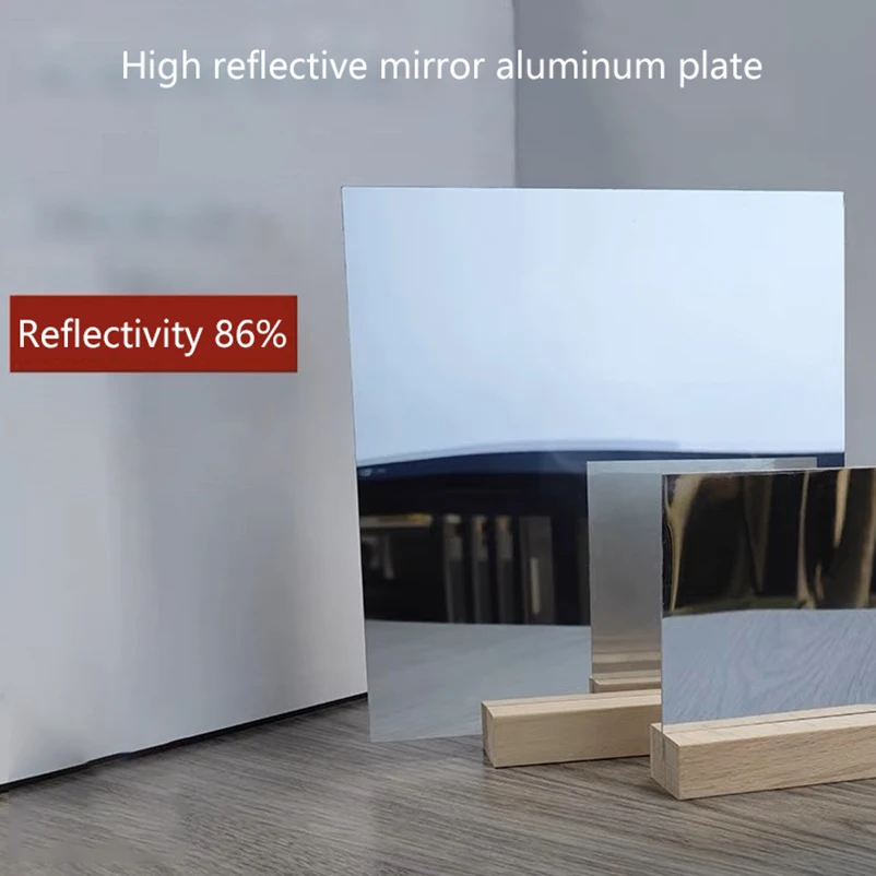 Spiegelaluminiumplatte mit hoher Reflexibilität von 86 % DIY Silberne Aluminiumspiegelplatte – Detail 1