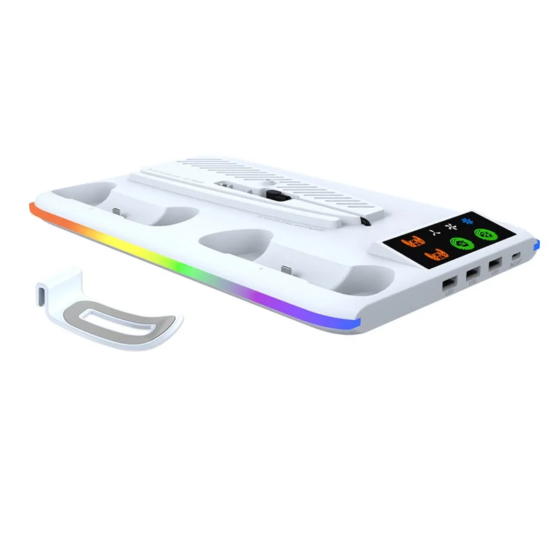 Voor PS5/Slim/Pro koelstandaard met LED-controller laadstation, koelventilator met 3 versnellingen voor PlayStation 5-console-accessoires