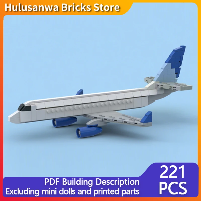 

E175 Модель гражданского авиалайнера MOC Строительные кирпичи Военное оборудование Модульная технология Подарки Праздничная сборка Детские игрушки Костюм