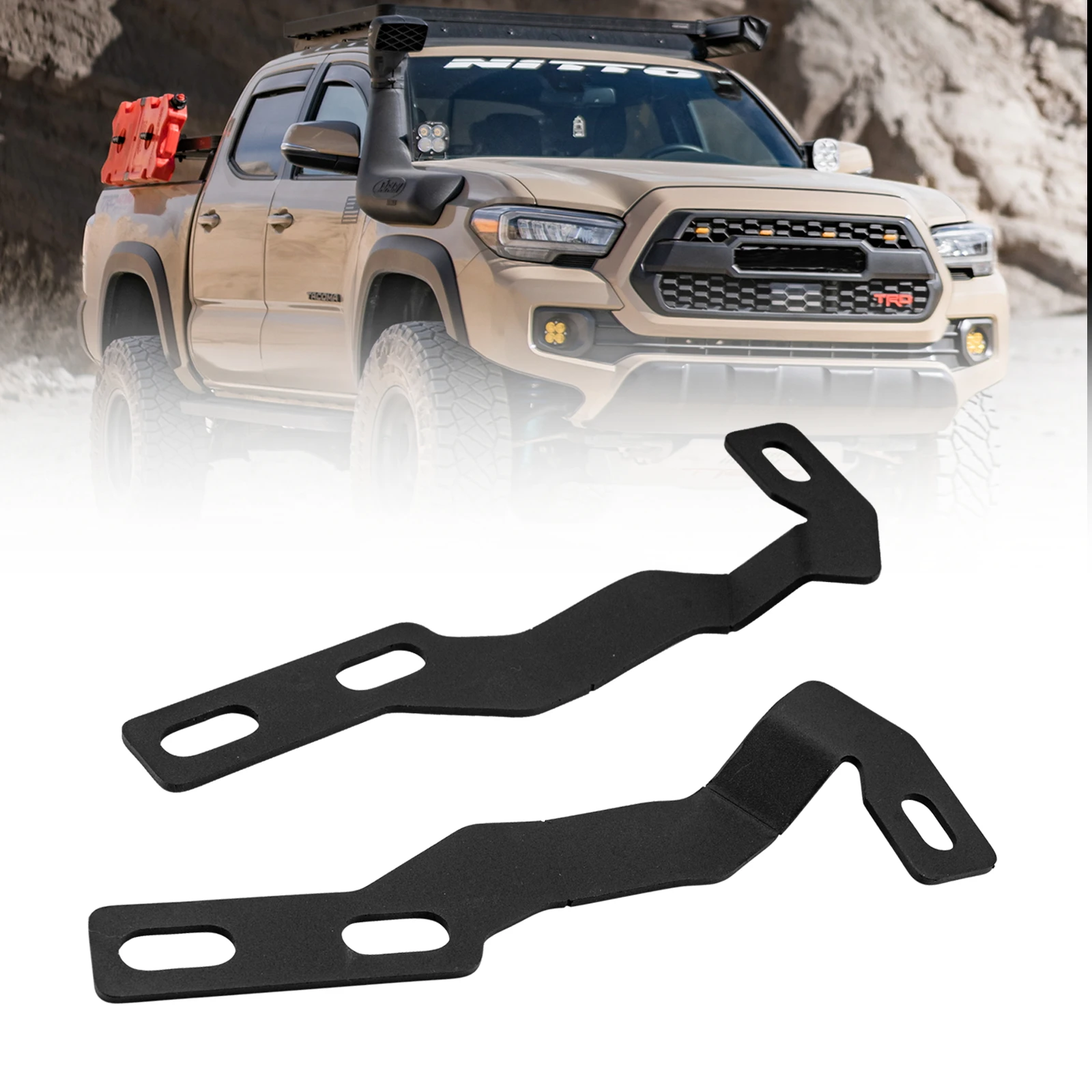 

Монтажный кронштейн кронштейна светодиодного фонаря петли подходит для Toyota Tacoma второго поколения от 2006 до 2021 года.