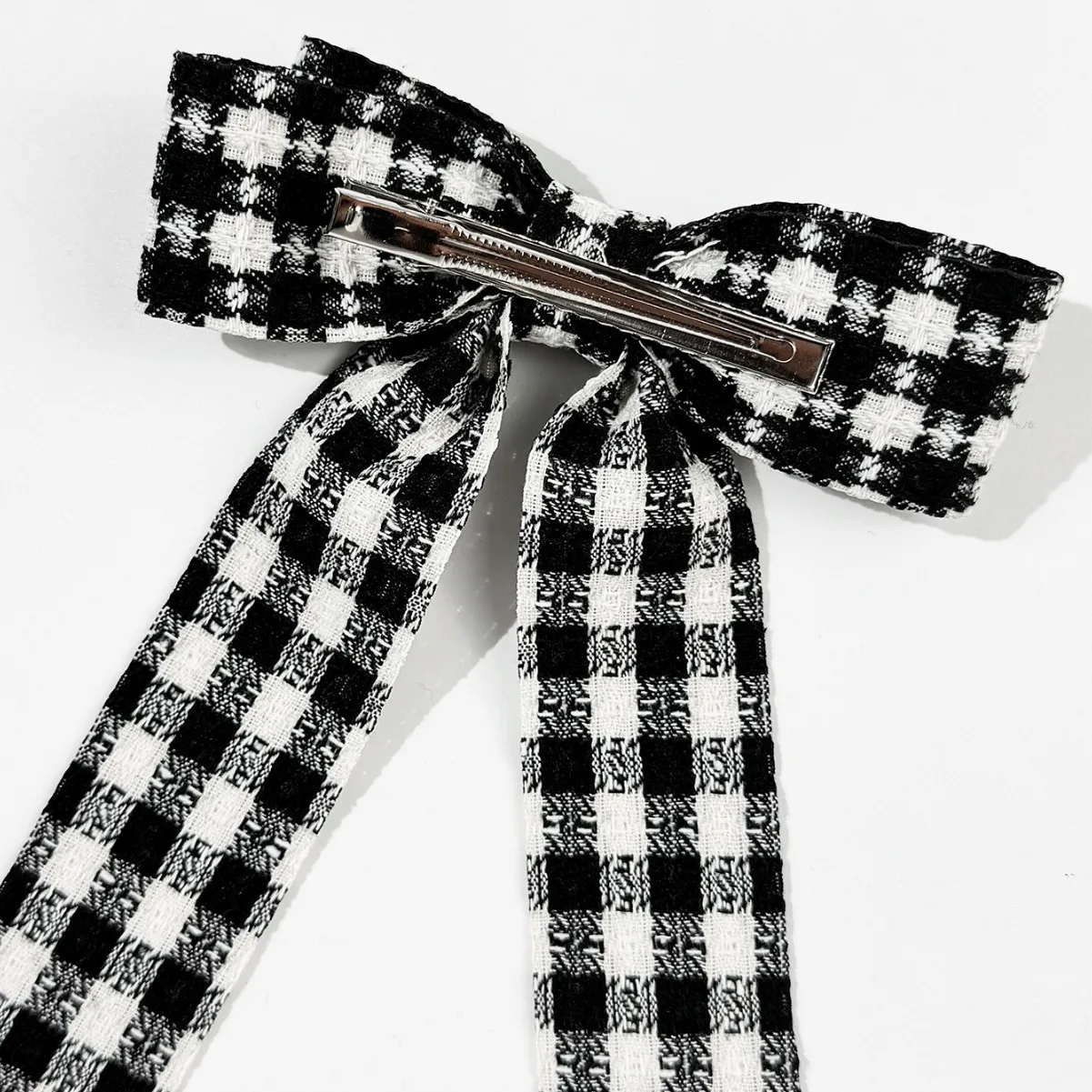 2025 New Check Plaid Long Tassel Bow Hair Clips Long Bow Hairpins Long Tails Bow Barrettes For Women Girls Hairgrips Headwear