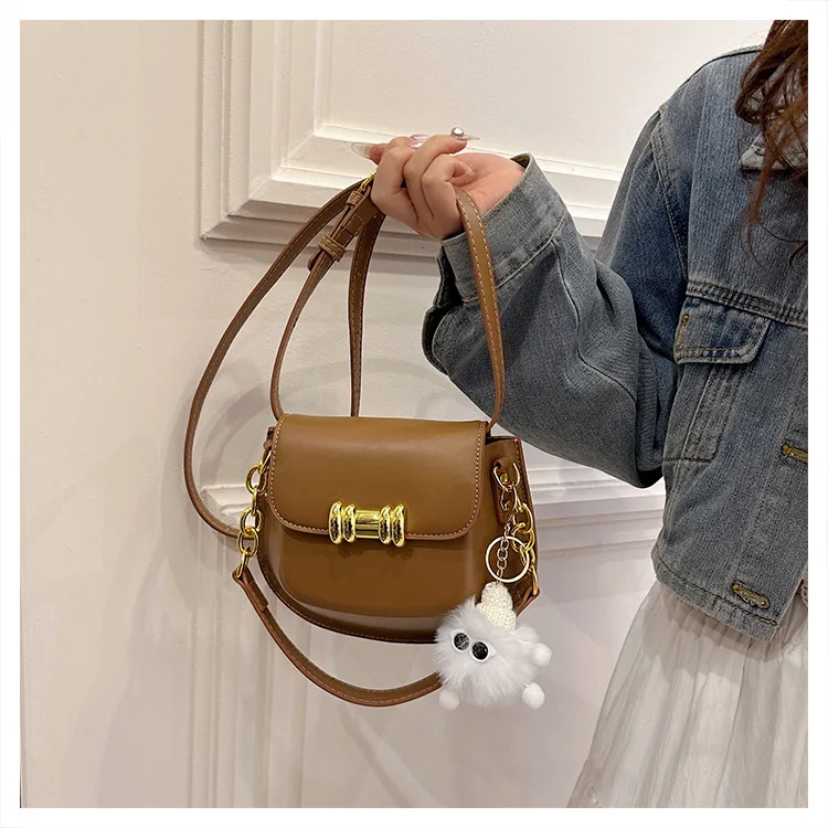 

2025 Elegant Chain Strap Underarm Bag, Feminine Evening Clutch Purse for Women, Solid Color Crossbody Shoulder Bag