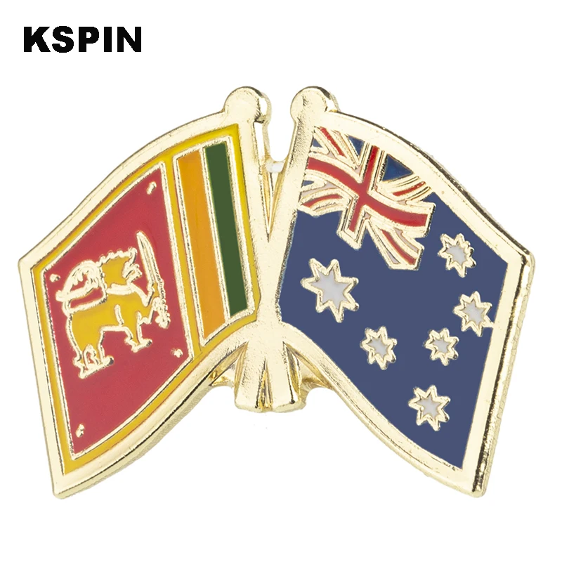 

Sri Lanka and Australia Friendship Flag Badge Flag Brooch National Flag Lapel Pin International Travel Pins