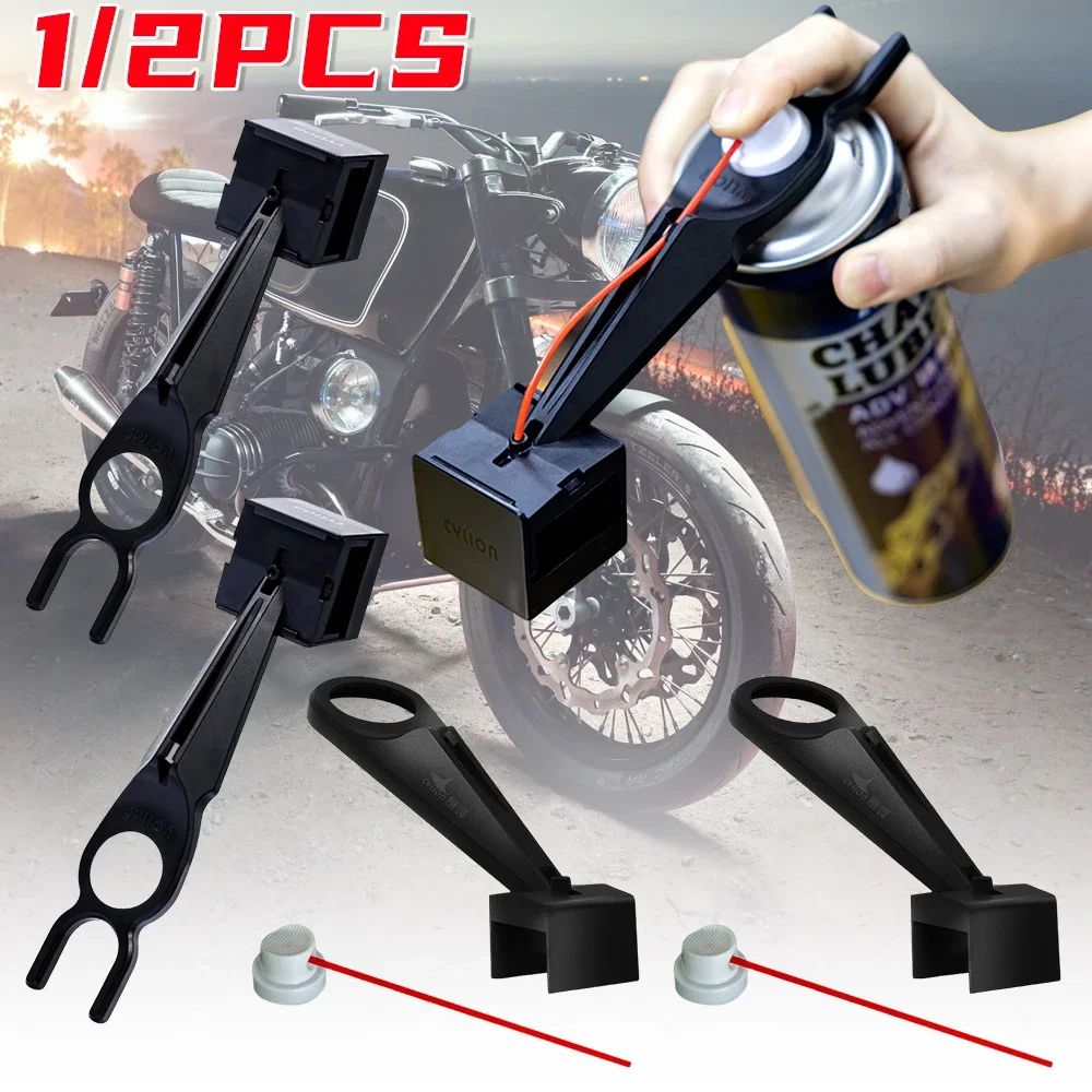 1/2PCS Upgraded Bike Motorcycle Chain Lube Oiler Tool Mess-Free Chain Wax Cleaner Straw Lubricant Applicator Maintenance Cycling