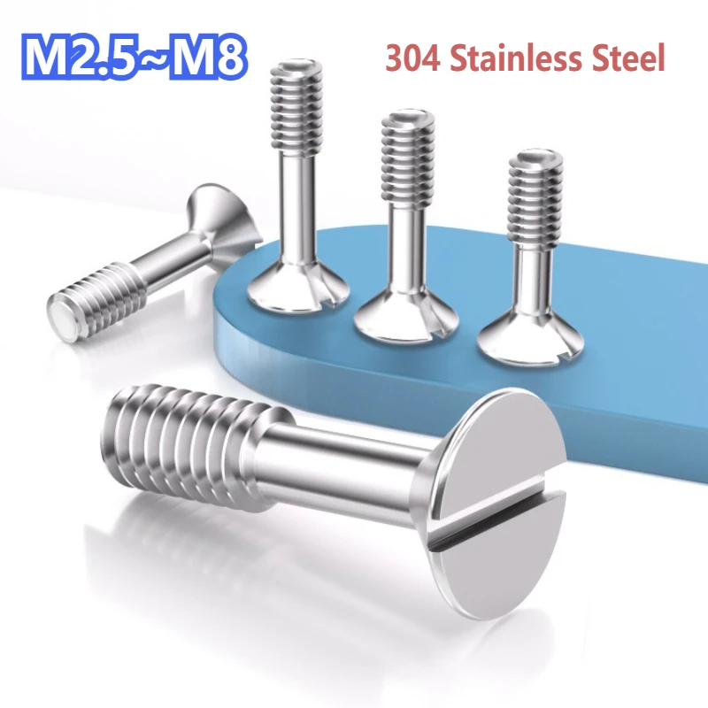 

Болт с плоской потайной головкой из нержавеющей стали 304, полурезьба M2,5 M3 M4 M5 M6M8, противоскользящий болт с полузубой