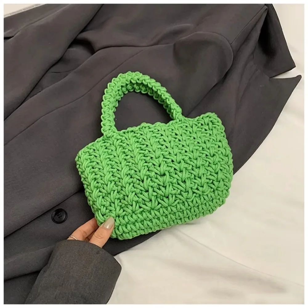 Exquisite Handmade Beach Bag Hand Woven Leisure Style Hand Woven Bag Cotton Thread Versatile Bag For Women