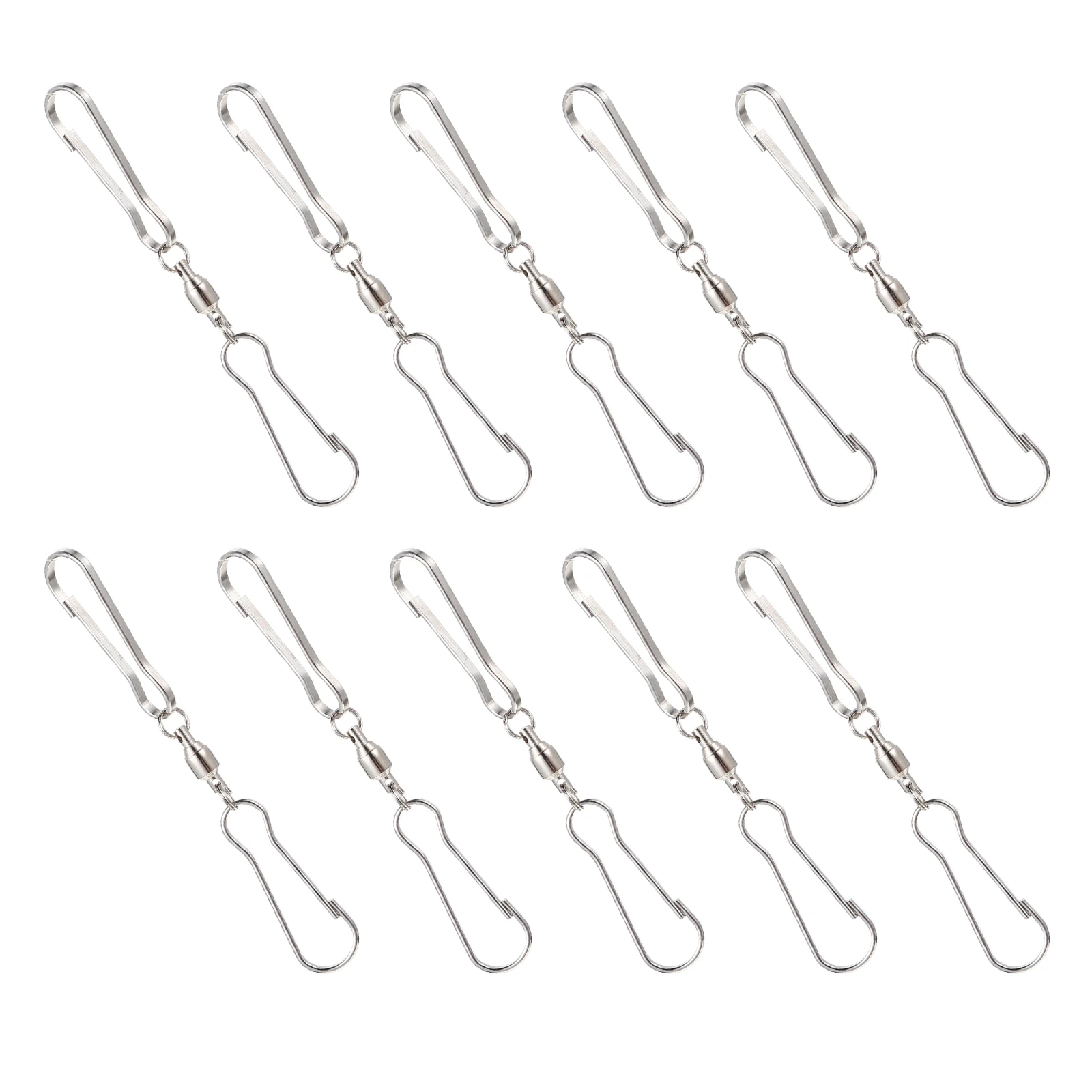 

10 Pcs Stainless Steel Hooks Durable Black Coating Rotating Clips Display Windsocks Yard Flag Garden Beach Outdoor Furniture