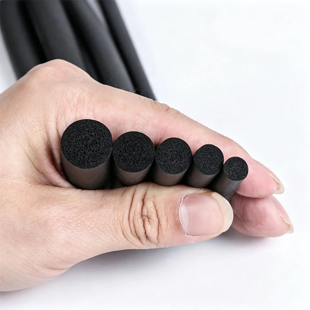 1-10M EPDM Foam Solid Sponge Rubber Sealing Strip High Elasticity Anti-Aging Door And Window Sealing Strip ﻿