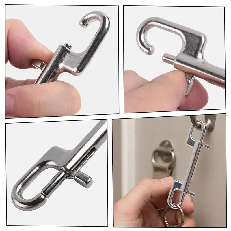 A36T-Diving Hook Stainless Steel Double Ended Bolt Snap Hook For Scuba Diving Pet Leash Camera Strap Keychain Hammock