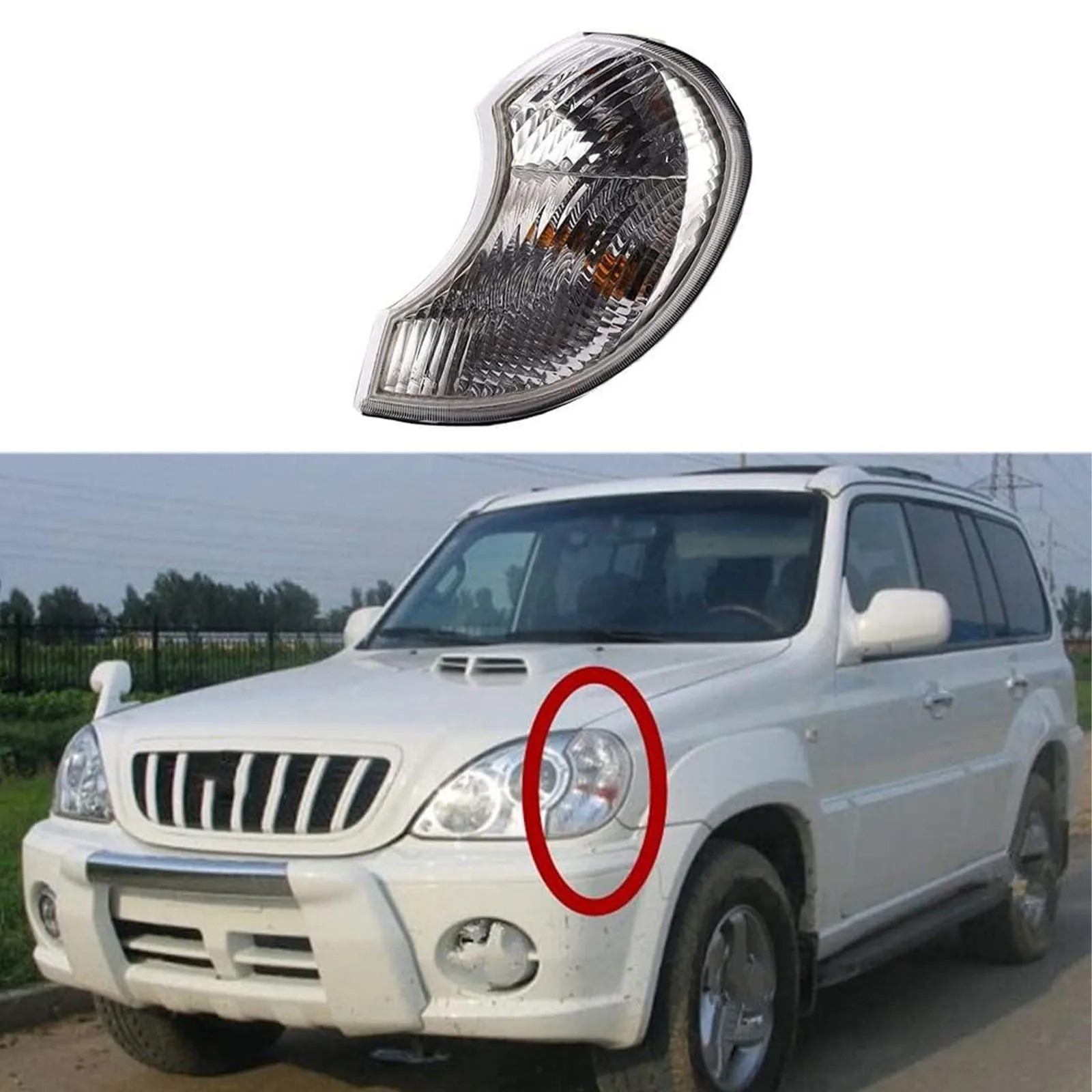 

1 шт., высококачественный угловой указатель поворота для Hyundai Terracan 2001-2006 | Номер детали 92301H1010 Мигалка передней фары