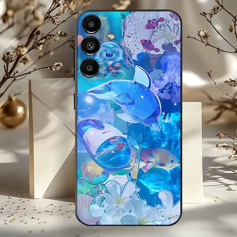 Frutiger Aero blue style Phone Case Silicone Soft For Samsung  Galaxy A73,31,32,72,41,53,52,71,22,5G,Note,J7,8,9