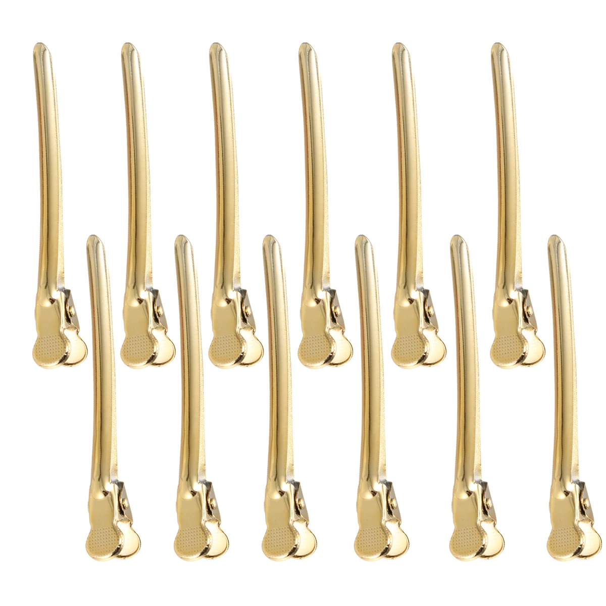 

12 Pcs Metal Hair Clips Durable Stainless Steel Women Hair Styling Salon Tools Hairdressing Clamps Portable Travel