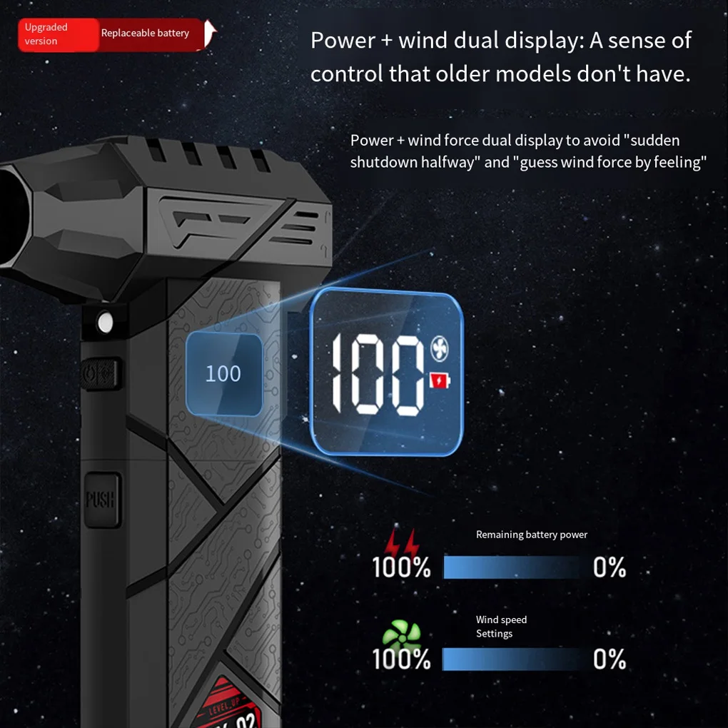 منفاخ محمول ينظف بسهولة للمناطق التي يصعب الوصول إليها في أي مكان منفاخ هواء توربو قوي #4