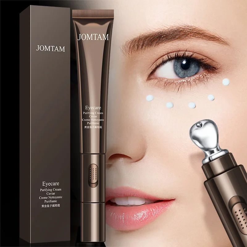 JOMTAM Purifying Caviar Nettoyante Eyes Creams Vibration Massage Anti Aging Wrinkle Remove Dark Circles Eye Cream Skin Care