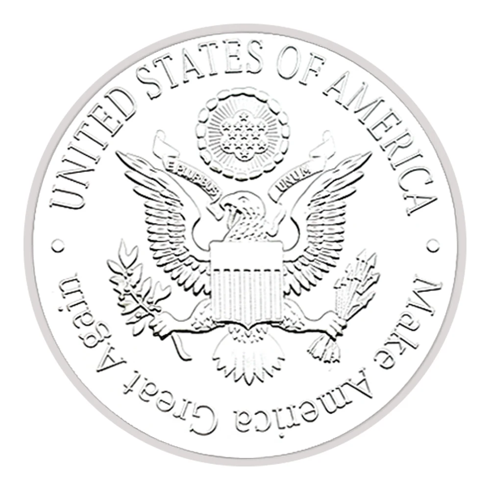 Pièces commémoratives des présidents jeunesse, pièces de défi plaquées argent, artisanat en relief, cadeau à collectionner, Biden Trump, 46 pièces