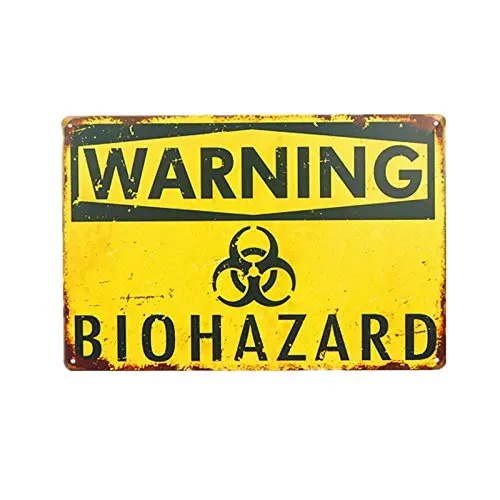 dingleiever- Warning Biohazard Hazard Sign Hazard Labels Novelty Metal Sign sign