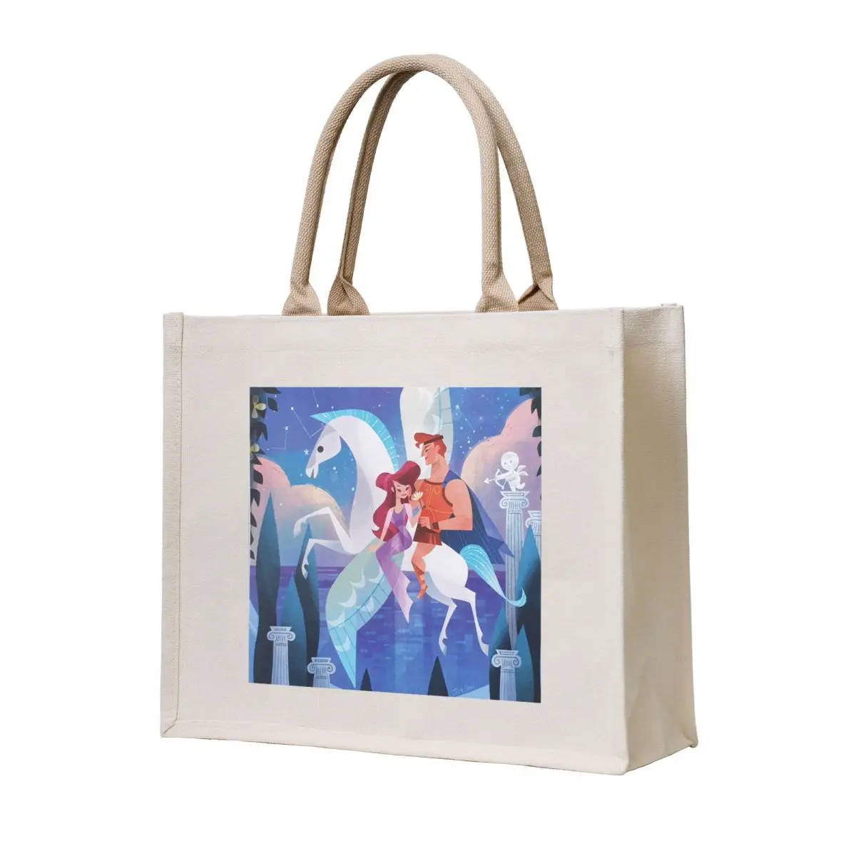 

Hercules, Meg & Pegasus Tote Bag cute tote bag tote bag men custom fabric