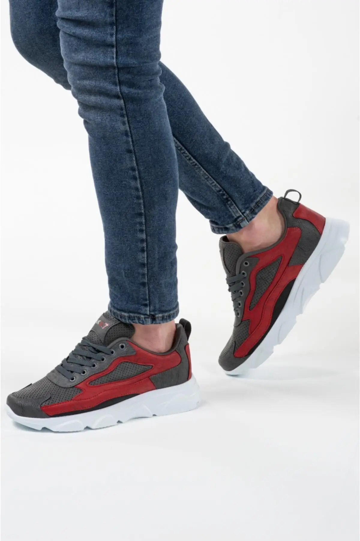 

029 smoked Red White Navy Blue Men 'S Sports Shoes Stylish Durable Showy Fashion Beautiful Design Modern